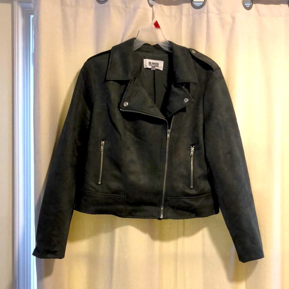 NWT Steve Madden BB Dakota Faux Suede Moto Jacket, XL